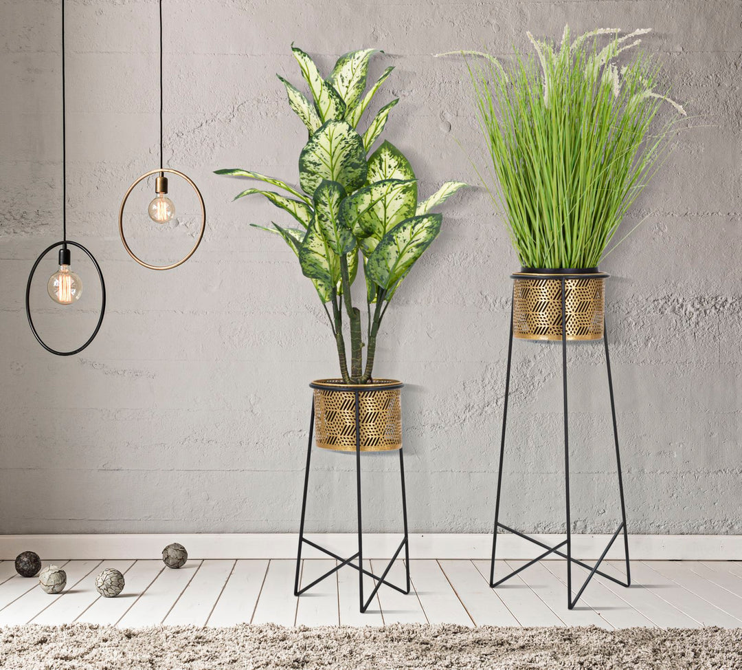 Glam vaser i guldfarve, metal – 37x76 27x51 cm