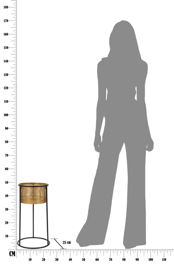 Glam vase i guldfarve, metal – 25x50 cm