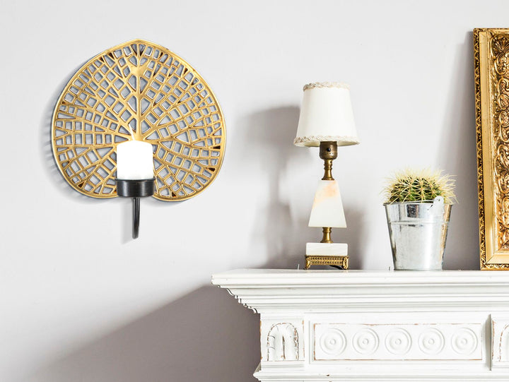 Glam lysestage i guldfarve – 20x8x22 cm