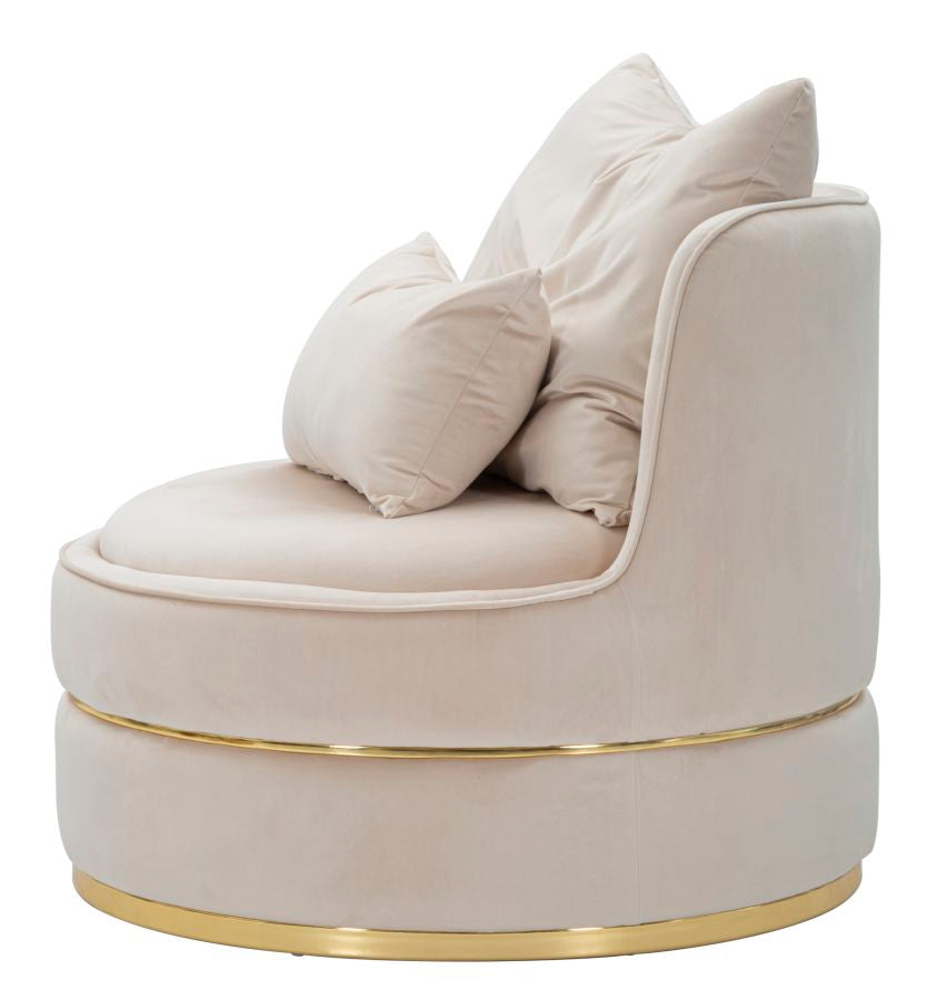 Glam stol i fyrretræ, plast, skum og polyester - 84x72 cm