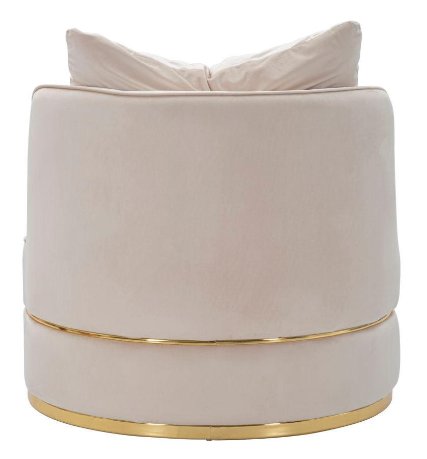 Glam stol i fyrretræ, plast, skum og polyester - 84x72 cm