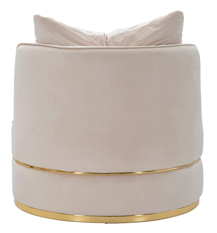 Glam stol i fyrretræ, plast, skum og polyester - 84x72 cm