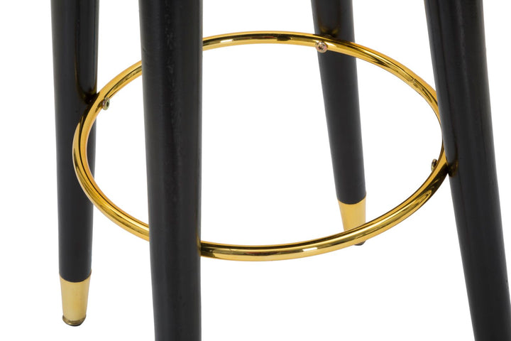 Glam barstol i fyrretræ og polyester – 35x74 cm