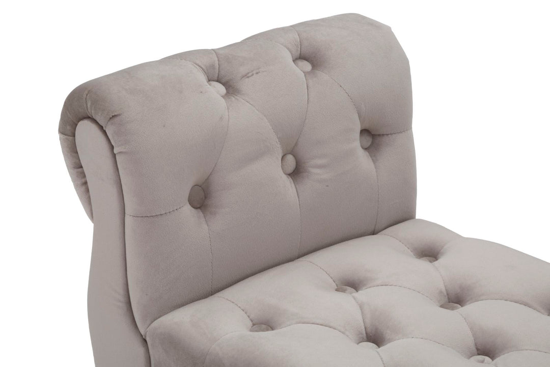 Glam bænk i fyrretræ, metal and polyester – 120x40x60 cm