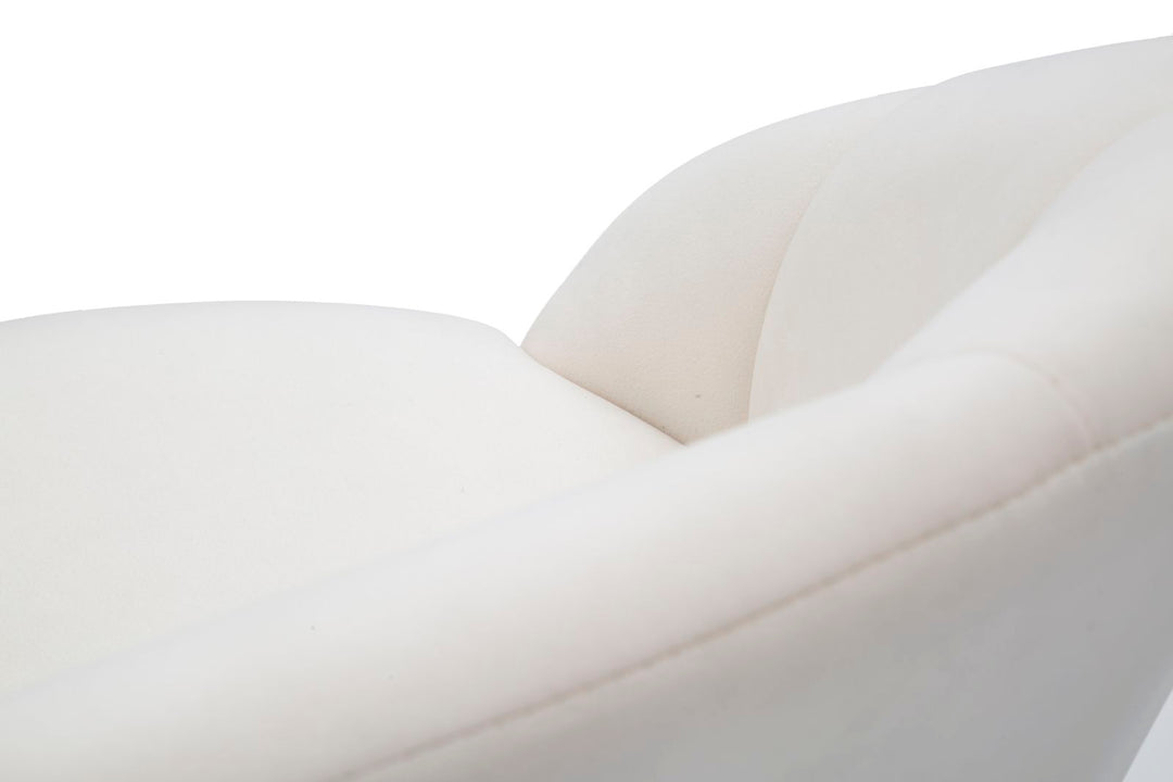 Glam barstol i cremefarve, træ – 55x56x104 cm