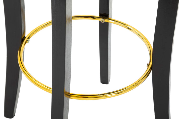 Glam barstol i sort, mdf, fyrretræ, stof – 46x48x96 cm