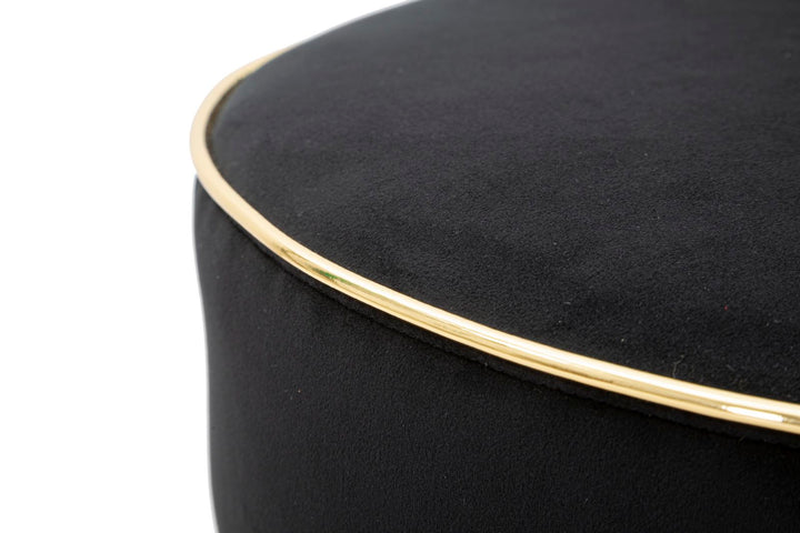 Glam barstol i sort, mdf, fyrretræ, stof – 46x48x96 cm