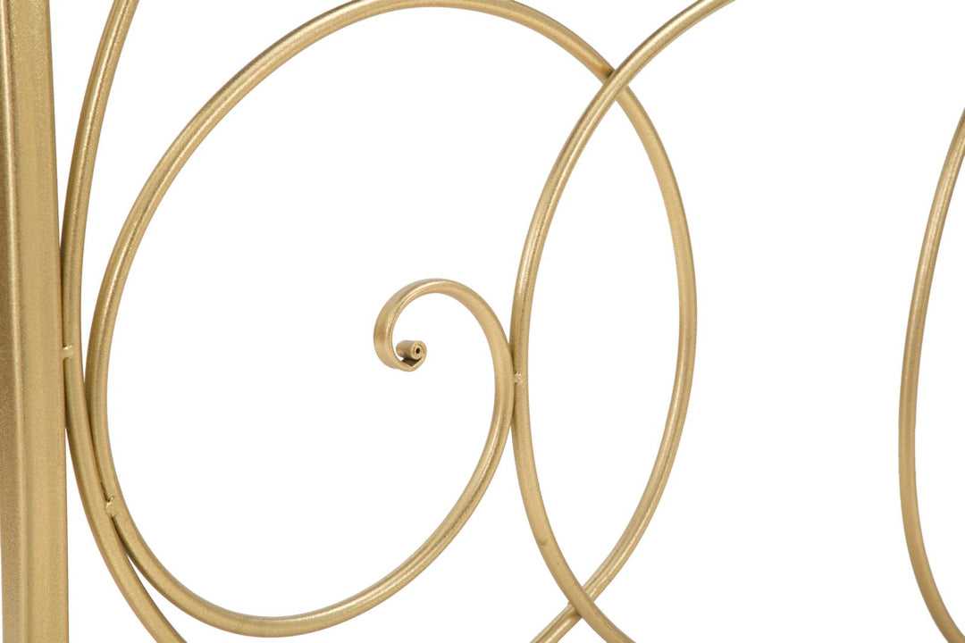 Glam konsolbord i guldfarve, metal og MDF – 140x40x80 cm