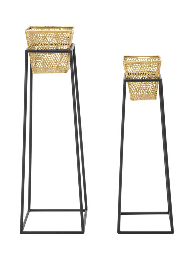 Glam vase i guldfarve, metal – 23x70 20x60 cm