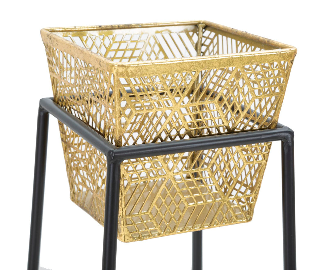 Glam vase i guldfarve, metal – 23x70 20x60 cm