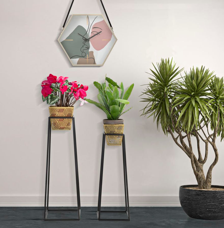 Glam vase i guldfarve, metal – 23x70 20x60 cm