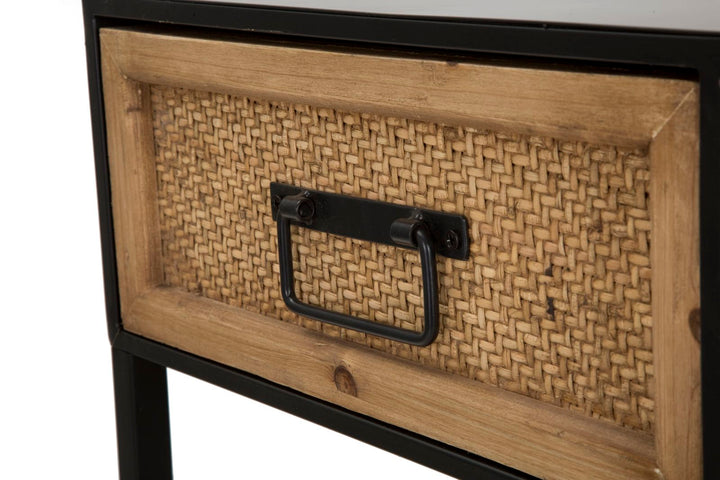 Boho chic konsolbord, metal og mdf – 120x35x78 cm