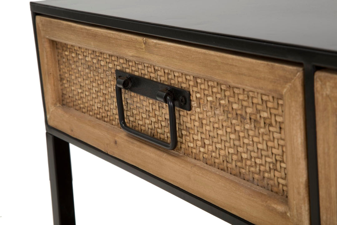 Boho chic tv-møbel, jern og mdf – 95x38x38 cm