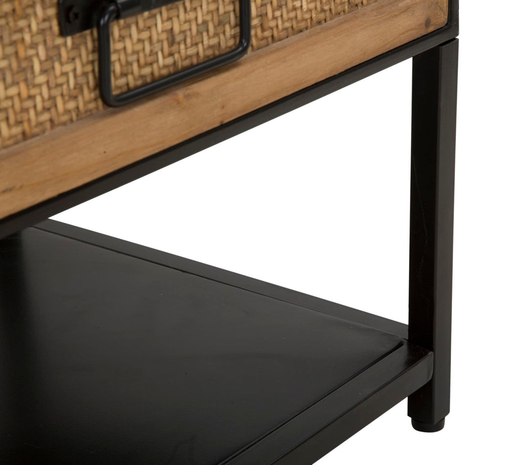 Boho chic tv-møbel, jern og mdf – 95x38x38 cm