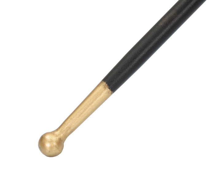 Boho chic bord af jern, glas og rattan – 70x50x45 cm