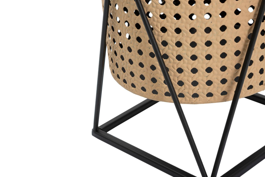 Boho chic vaser, metal – 21x40, 19x22 cm