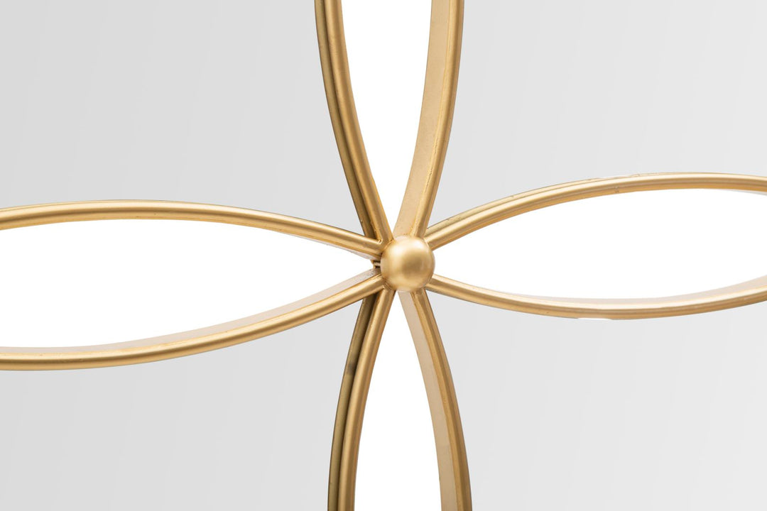 Glam spejl med guldfarvet kant, jern, MDF – 68x3x5 cm