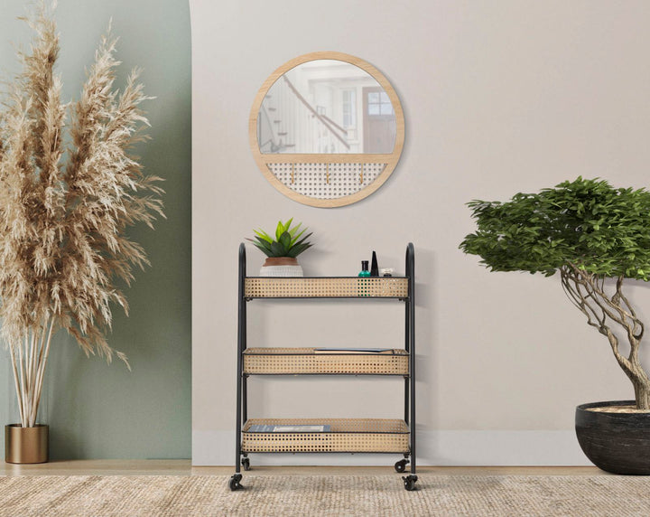 Boho chic rullevogn i metal  – 60x30x80 cm