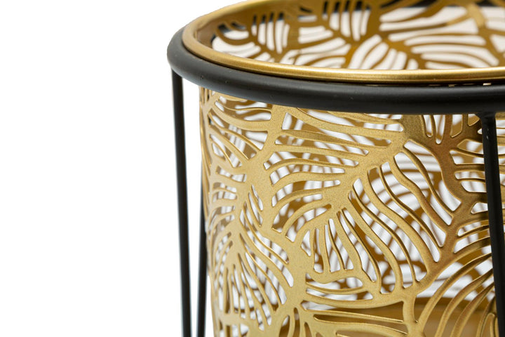 Glam vaser i guldfarve, metal – 21x40 19x22 cm