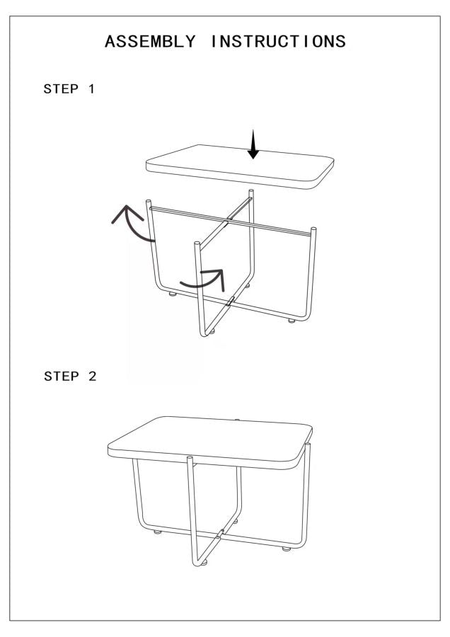 Boho chic bord i jern og rattan – 75x55x46 cm