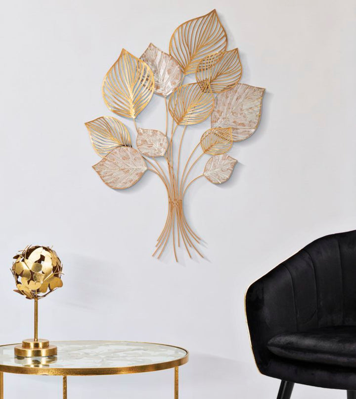 Glam dekoration i metal, guldfarvet  – 63x4x85 cm