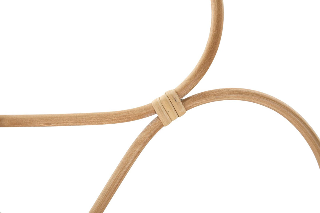 Boho chic spejl, rattan, metal – 65x5x3 cm