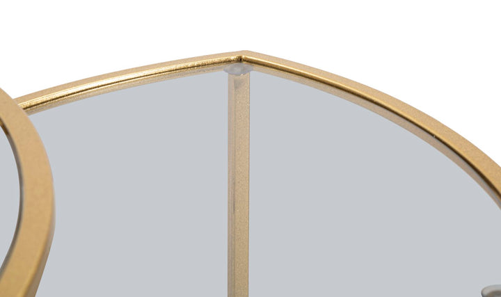 Glam sofaborde i metal og glas – 60x50 og 50x45 og 40x40 cm