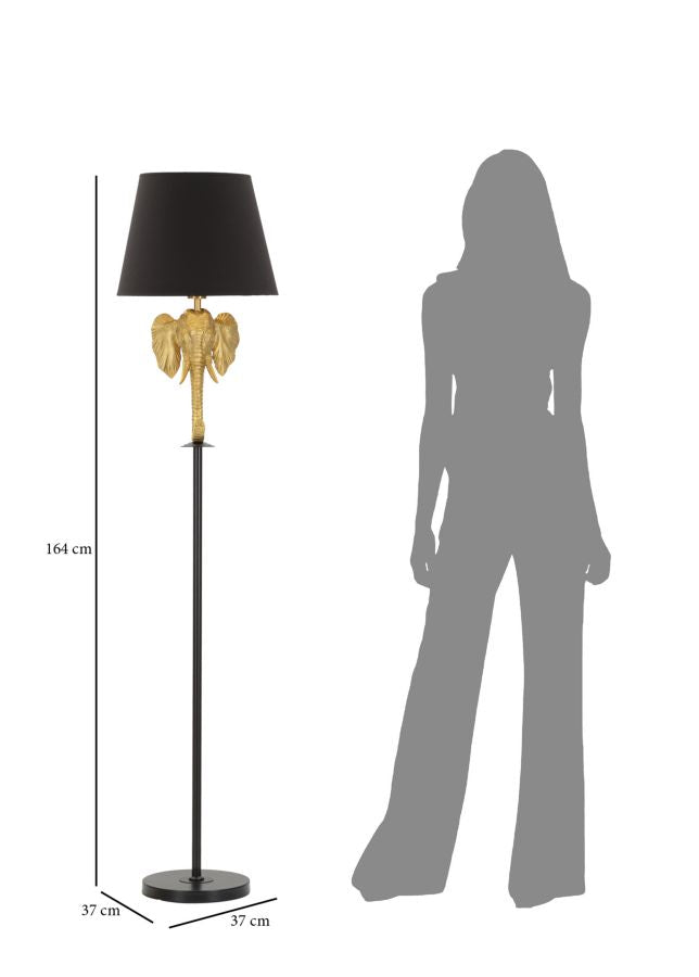 Glam gulvlampe, polyresin, metal og stof – 37x164 cm