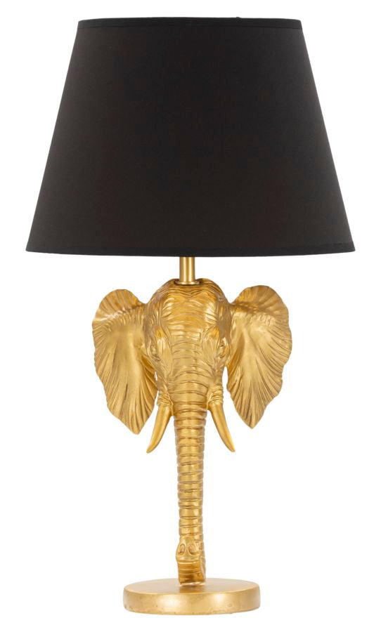 Glam bordlampe, polyresin, metal og stof – 32x59 cm