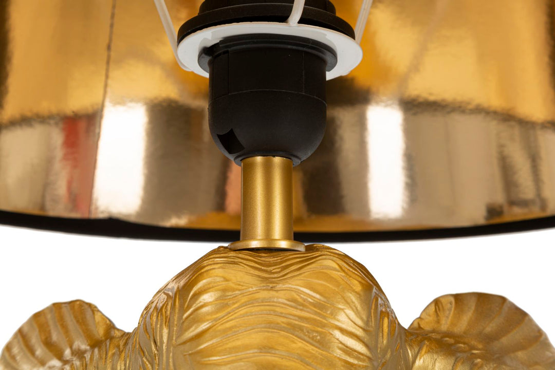 Glam bordlampe, polyresin, metal og stof – 32x59 cm