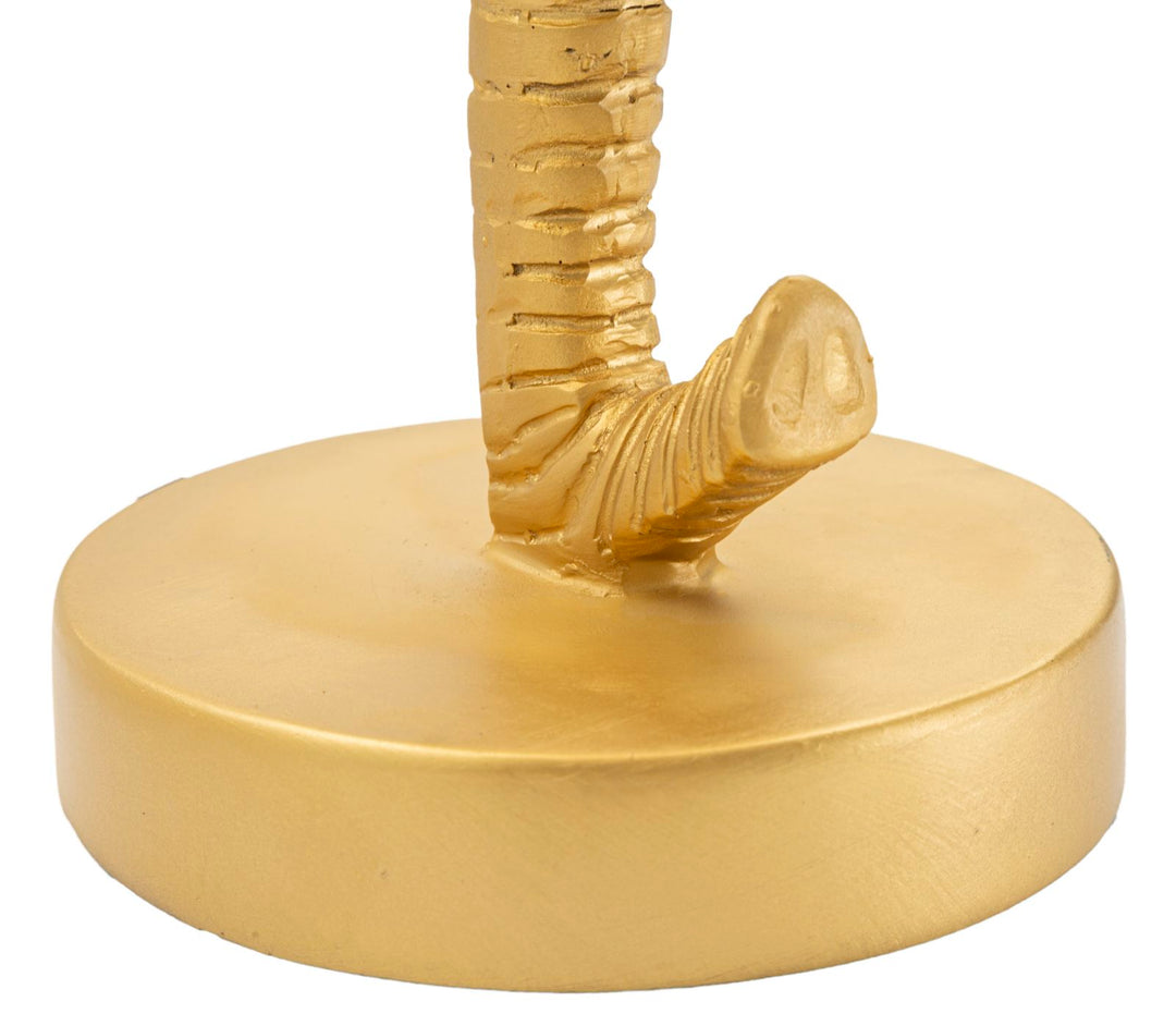 Glam bordlampe i sort, metal og stof – 25x43 cm