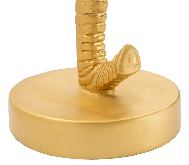 Glam bordlampe i sort, metal og stof – 25x43 cm