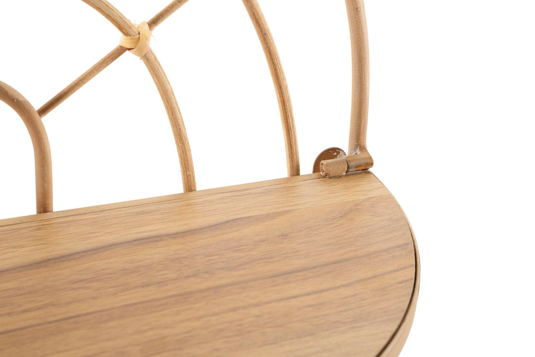 Boho chic hylde i mdf, metal, rattan – 34x5x18 45x5 cm