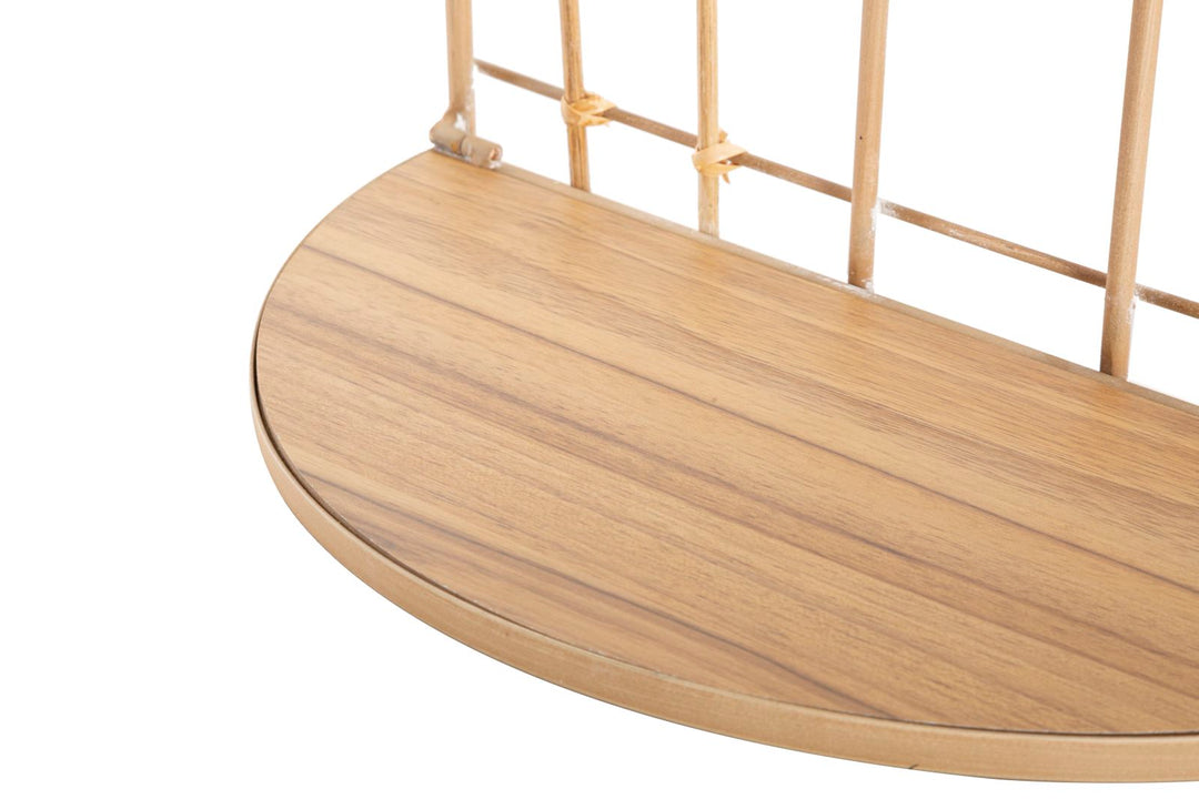 Boho chic hylde i mdf, metal, rattan – 34x5x18 45x5 cm