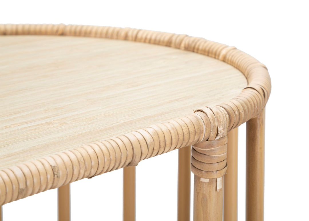 Boho chic konsolbord, rattan – 120x37x5 cm