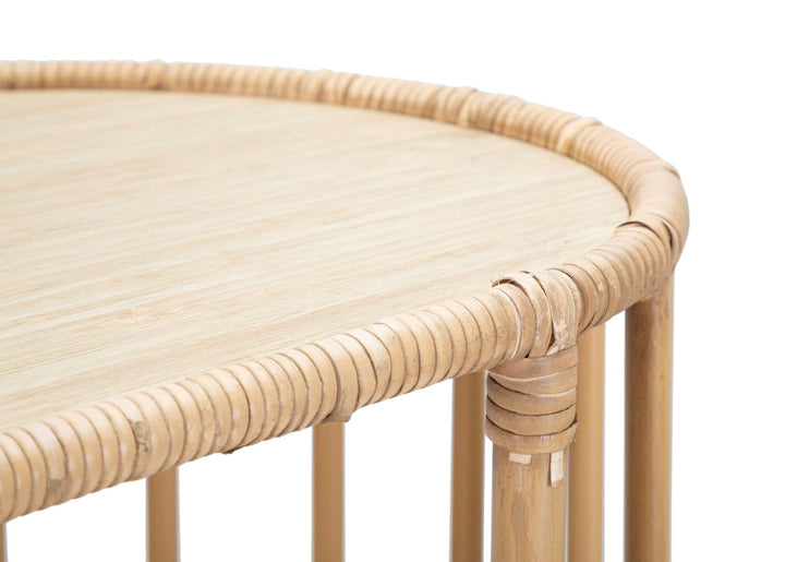 Boho chic konsolbord, rattan – 120x37x5 cm