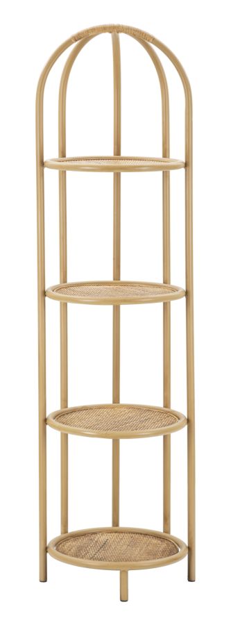 Boho chic reol, rattan – 40x38x150 cm