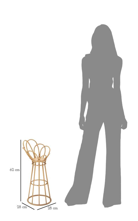 Boho chic vase i metal – 28x62 cm