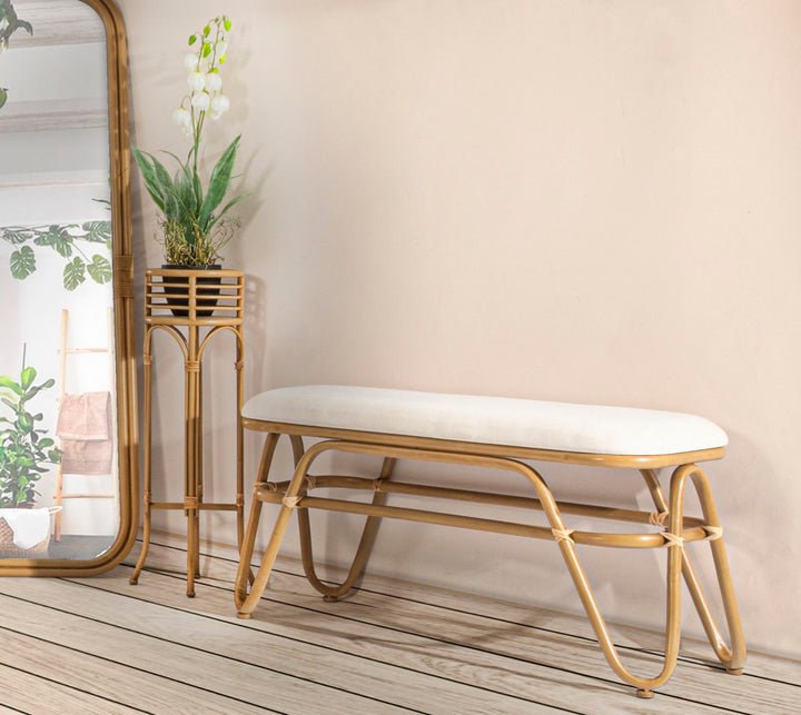 Boho chic vase i jern og plast – 30x76 cm