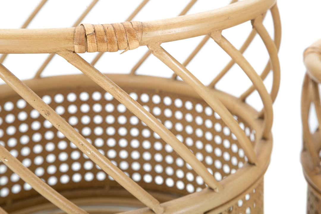 Boho chic vase i metal – 30x25 22x18 cm