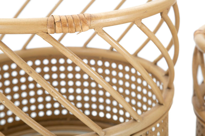 Boho chic vase i metal – 30x25 22x18 cm