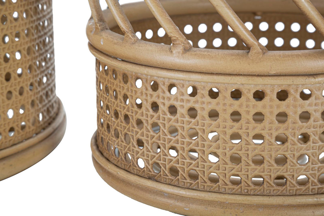 Boho chic vase i metal – 30x25 22x18 cm