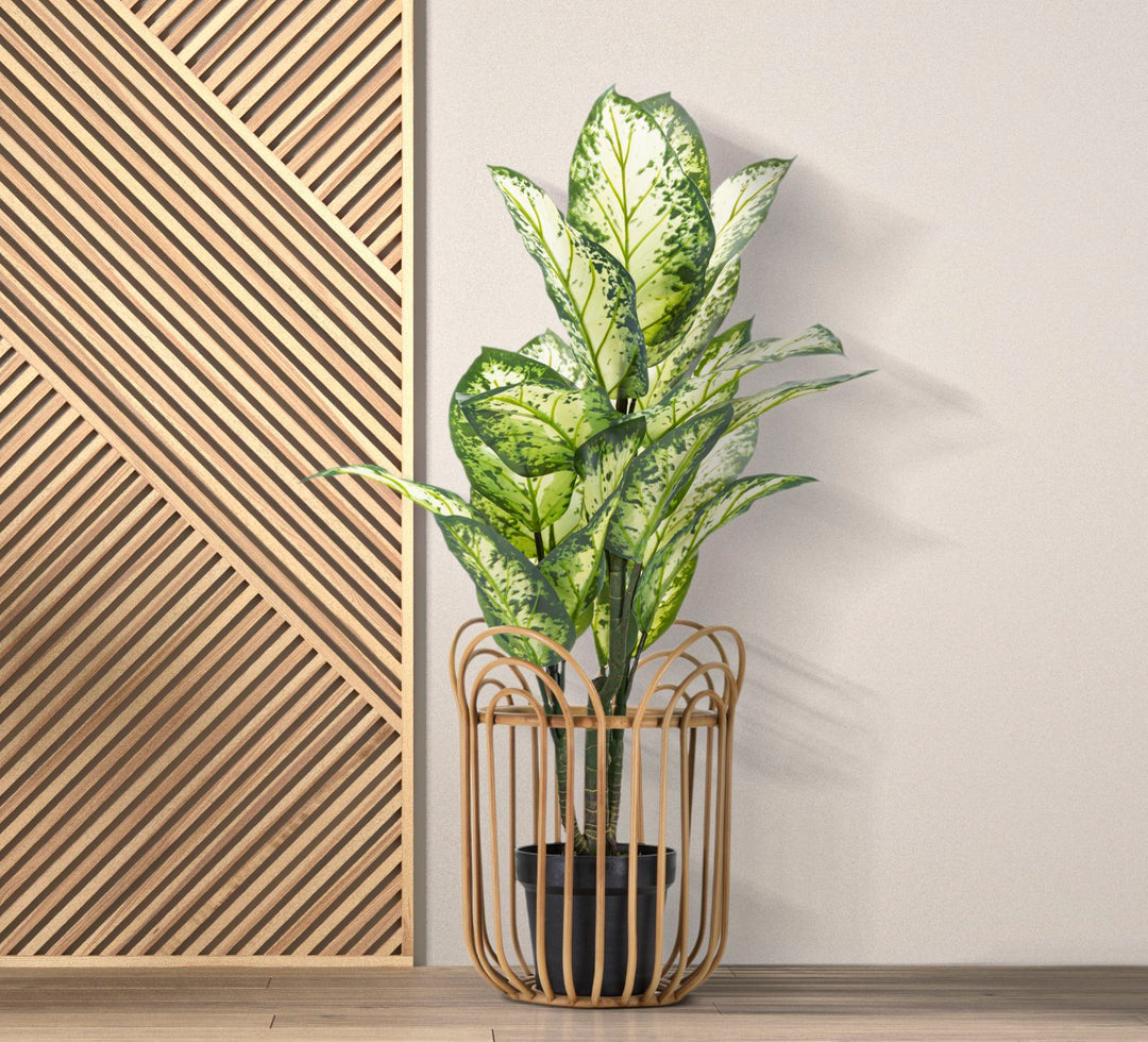 Boho chic vase i metal – 31x5x40 cm