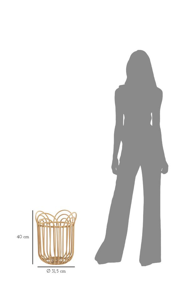 Boho chic vase i metal – 31x5x40 cm