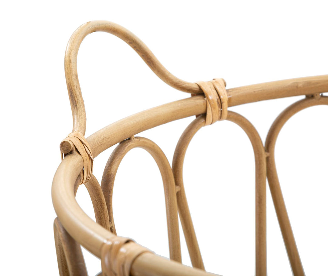 Boho chic kurv i metal og plast – 49x6x42 cm