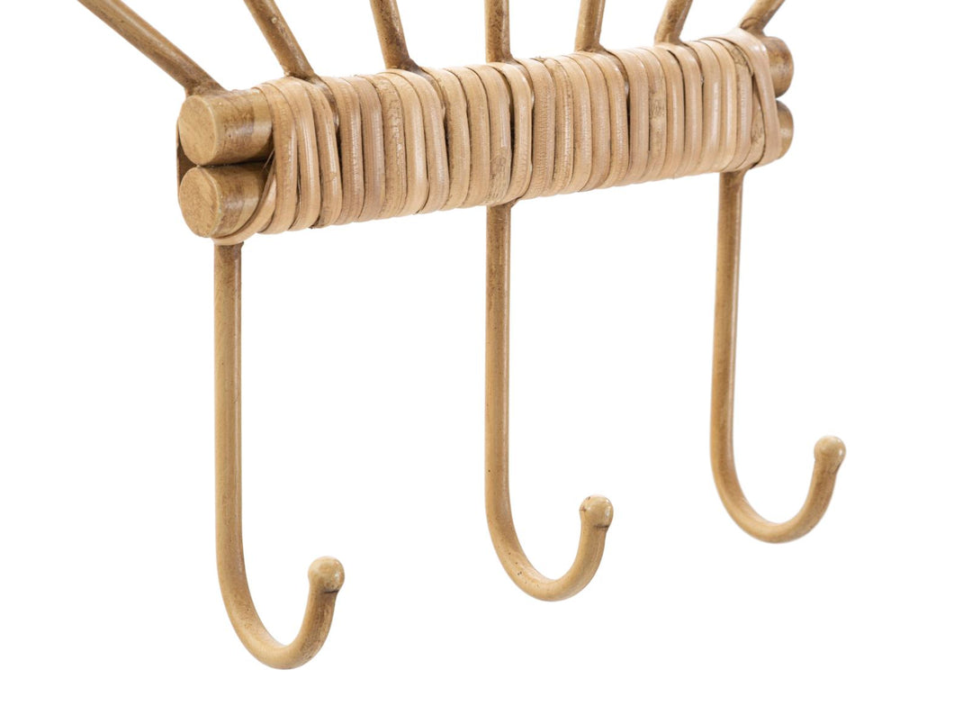 Boho chic vægdekoration i jern og plast – 37x5x5 32x5 cm