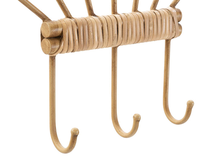 Boho chic vægdekoration i jern og plast – 37x5x5 32x5 cm