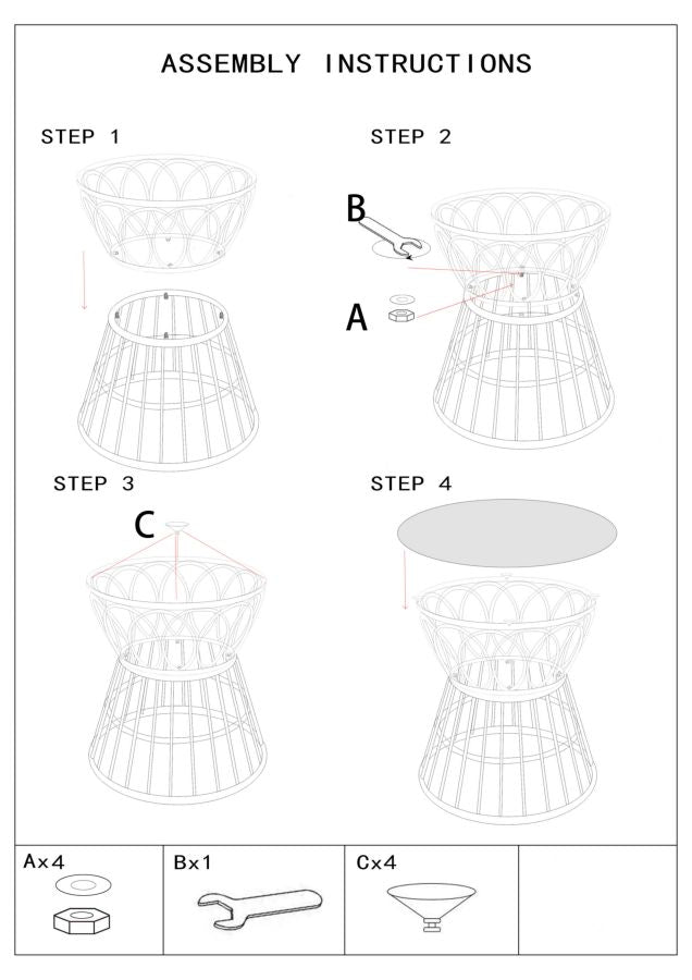 Boho chic bord – 50x50 cm