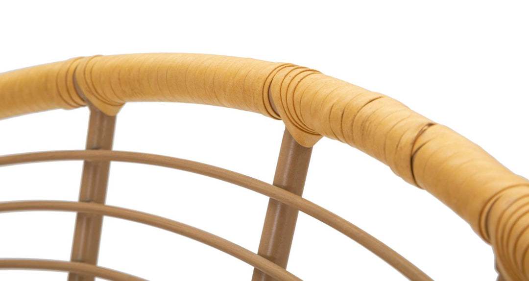 Boho chic stol i metal, polyester og plast – 72x56x5 cm