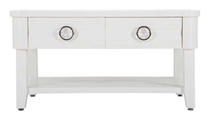 Glam bord i hvid, træ, mdf og metal – 90x60x47 cm